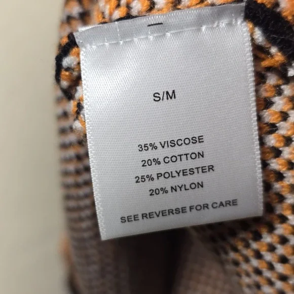 Steady Hands Ladies' Cardigan Small Orange Black Striped Collar Button-Up Rare - Picture 4 of 16